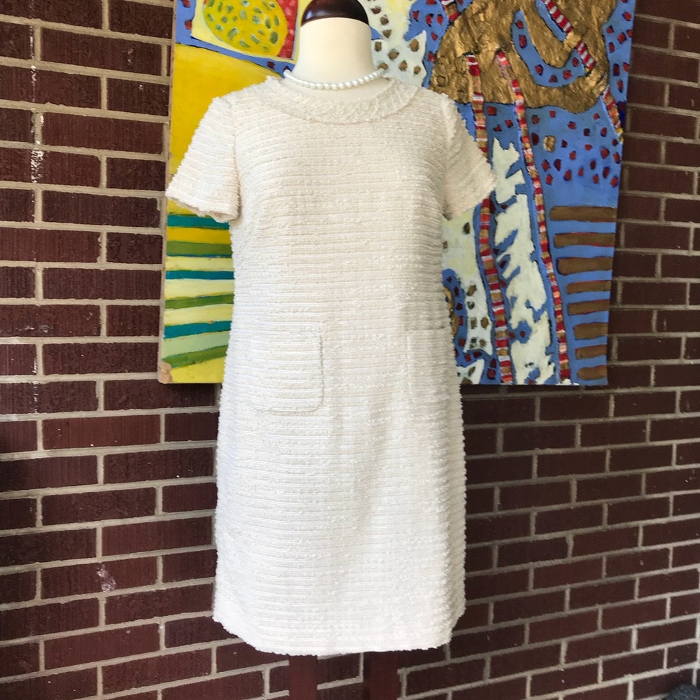 Talbots Petite Shift Tan/Beige Dress
